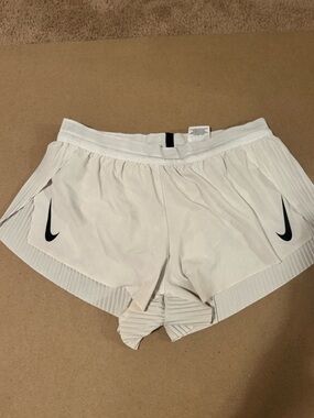Nike Women's White AeroSwift Shorts